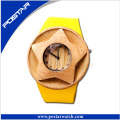 Reloj suizo 100% cuero madera natural con logotipo personalizado